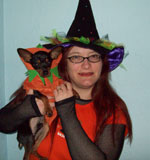 The bewitching Tiffany and her little dog, too!